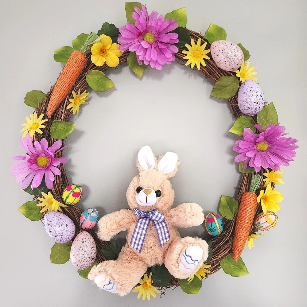 Easter Bunny Egg Shaped Wreath